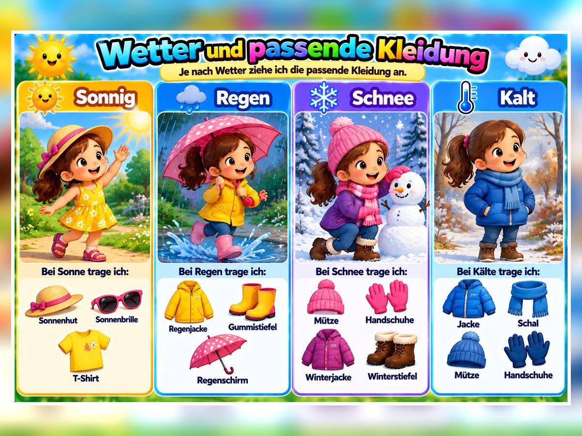 Wetter & passende Kleidung – Vorschau